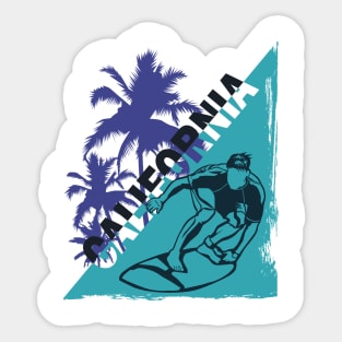 California Surfer Lettering Sticker